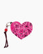 Porte Cle Coeur Fuchsia / Bordeaux